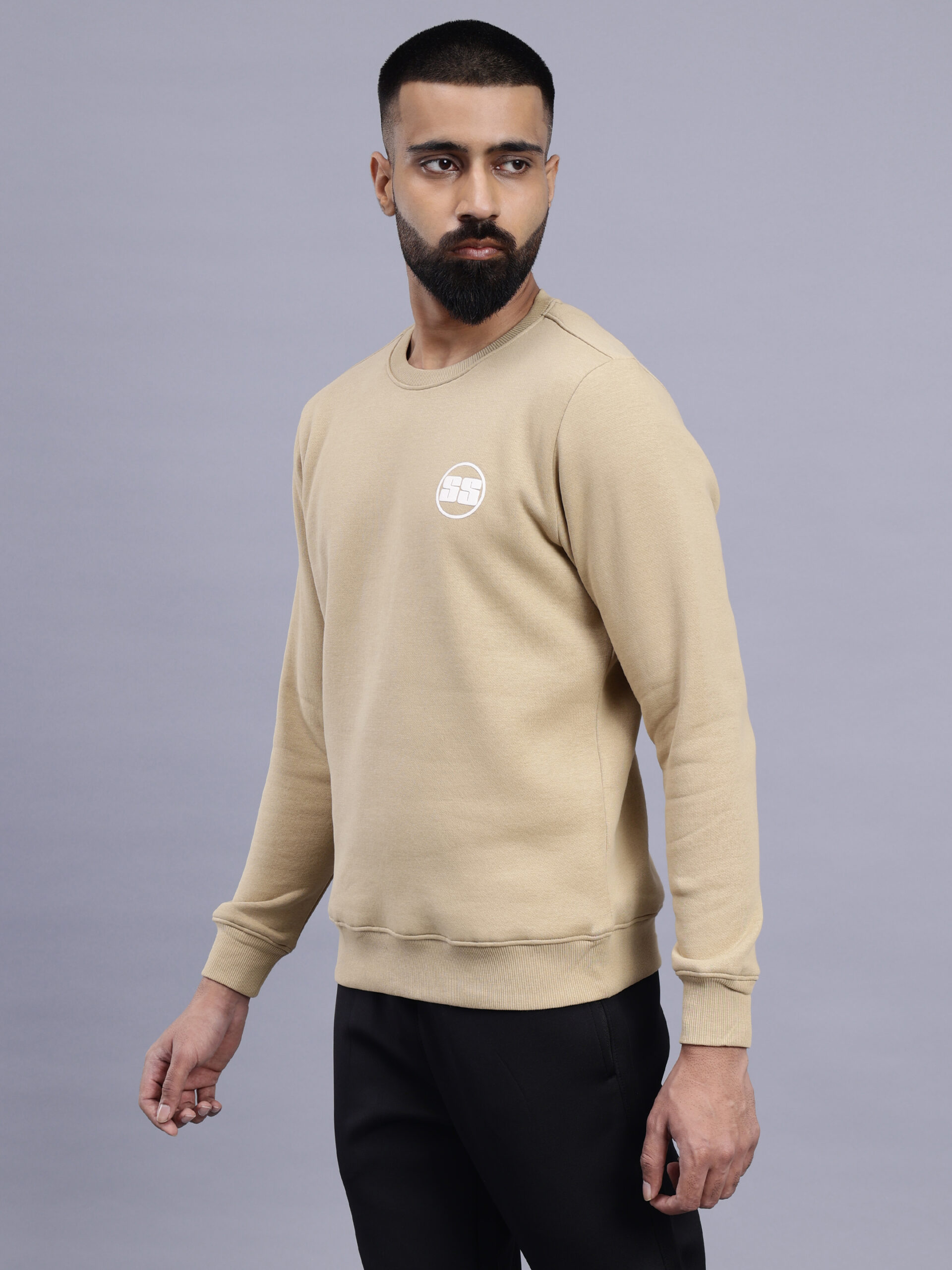 SS Supreme sweatshirt for Men and Boys (Beige Color) - SS Cricket